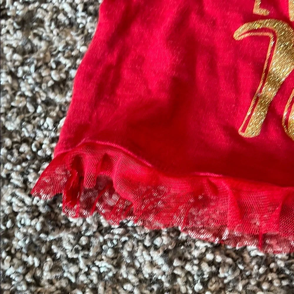 Okie Dokie Red Long Sleeve Top and Carters Brown Pants
